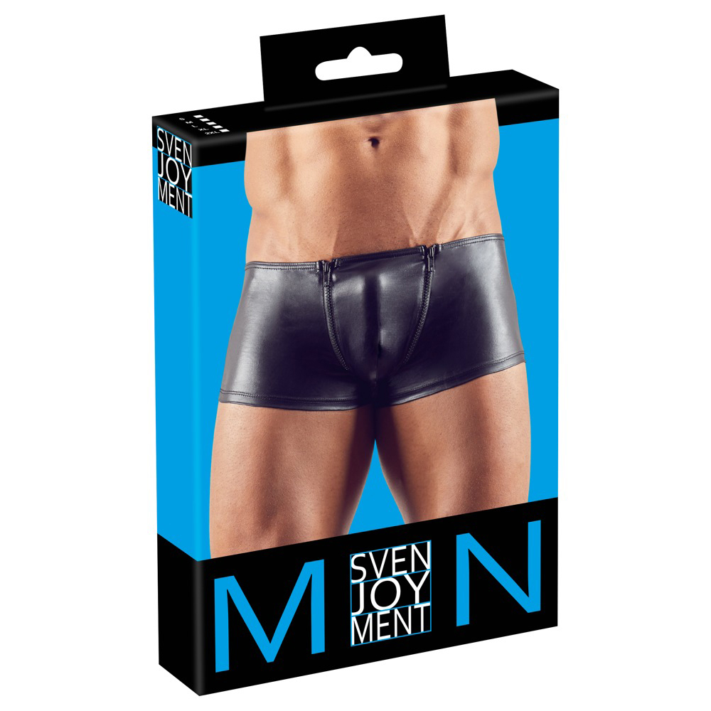 Svenj. Wetlook Heren Boxer Met Rits Medium