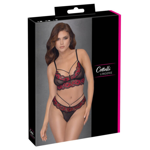 C.C. Bh & String Zwart - Rood Large