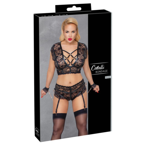 C.C. Bondage-Body Set Zwart Xxl