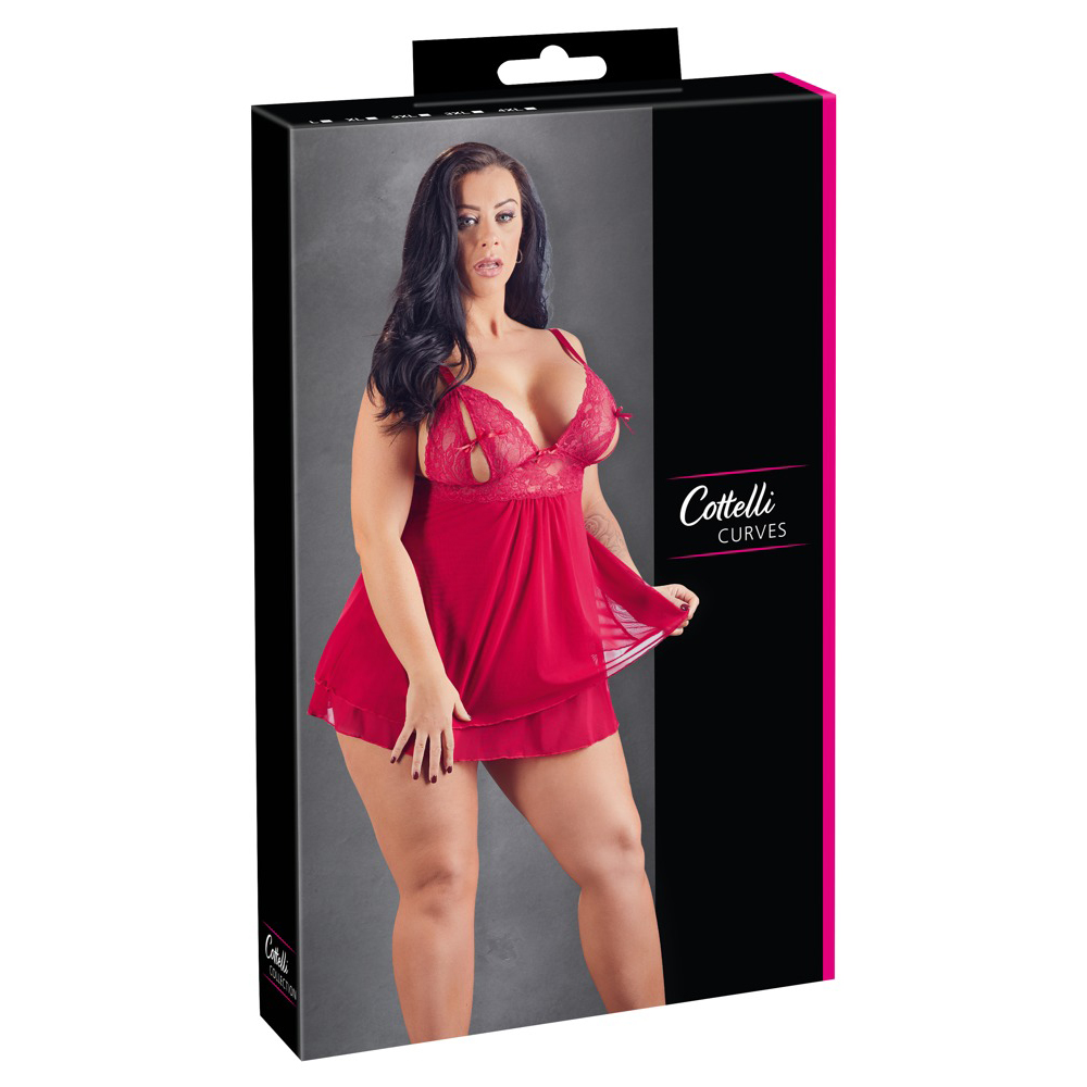 C.C. Curves-Babydoll Met Open Cups Large