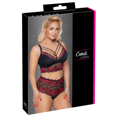 C.C. Curves-Bh Set Zwart & Paars 2xl