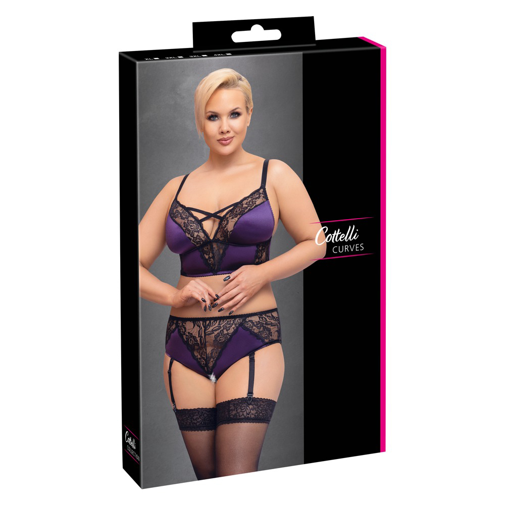 C.C. Curves-Body Set Paars-Zwart Xlarge