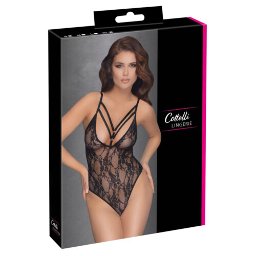 C.C. Zwarte Body Met Bandjes Medium