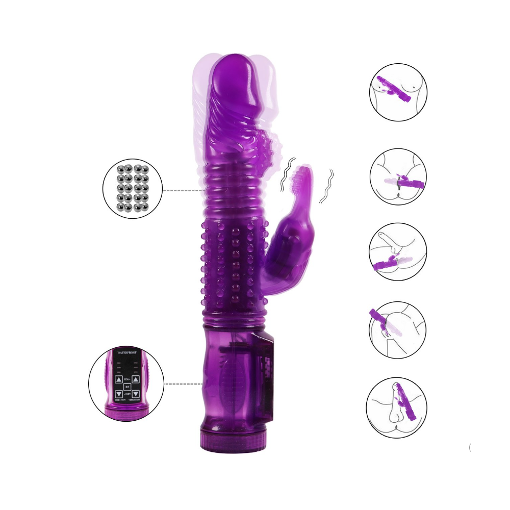 Dtc-Rabbit Vibrator 21 Cm - Paars