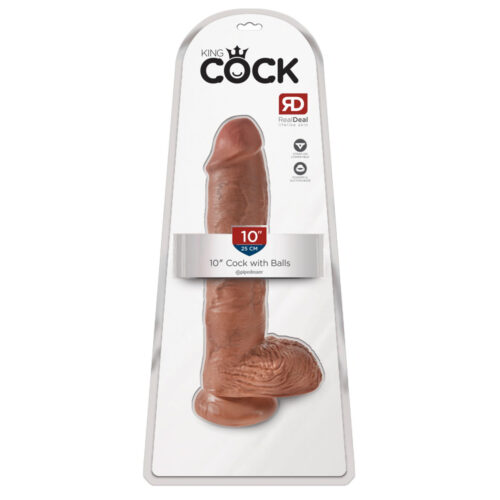 King Cock-Bruin With Balls 10 Inch-27cm