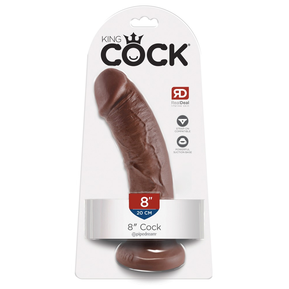 King Cock-Flesh 8 Inch Bruin-20cm