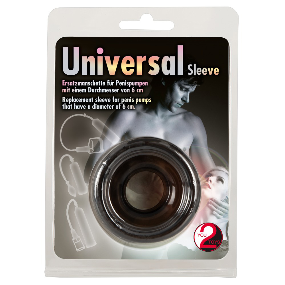 Y2t-Universal Silikonen Sleeve Zwart 6,0 Cm