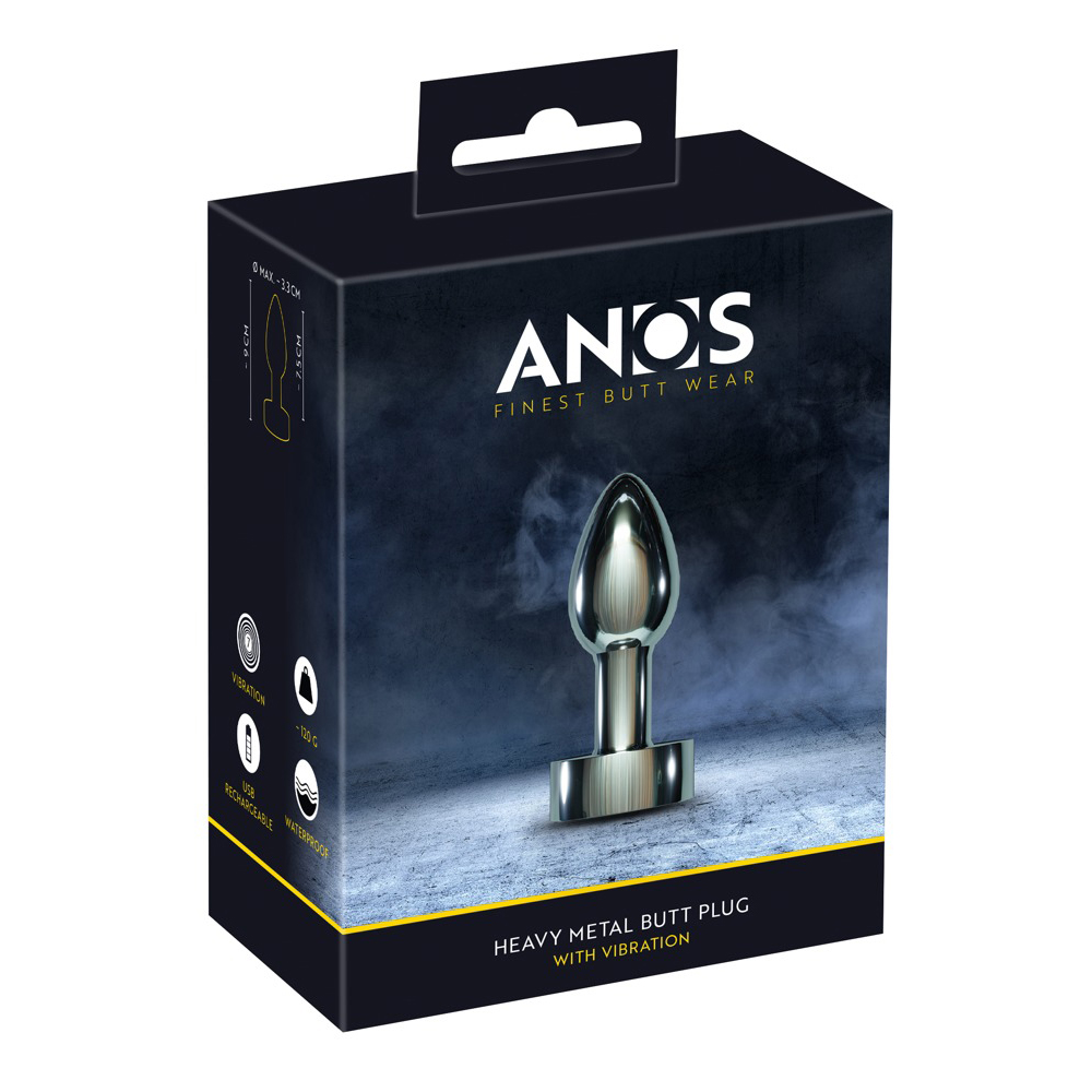 Anos-Heavy Metal Butt Plug With Vibration