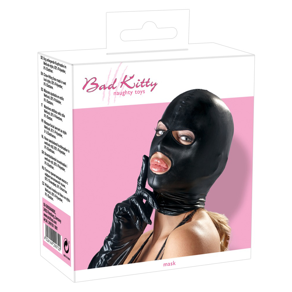 Bad Kitty-Hoofdmasker Zwart