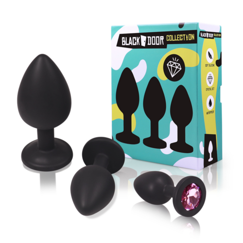 Blackdoor-Buttplug Set Van 3 Met Kristallen