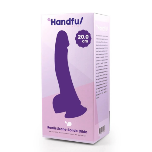 Handfull-Dildo Met Balzak En Zuignap 19,8 Cm