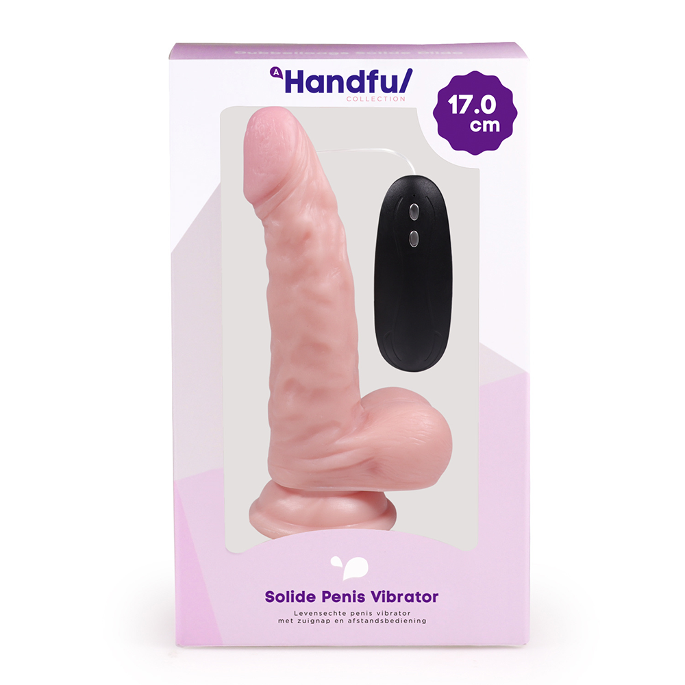 Handfull-Vibrator Met Zuignap 17 Cm