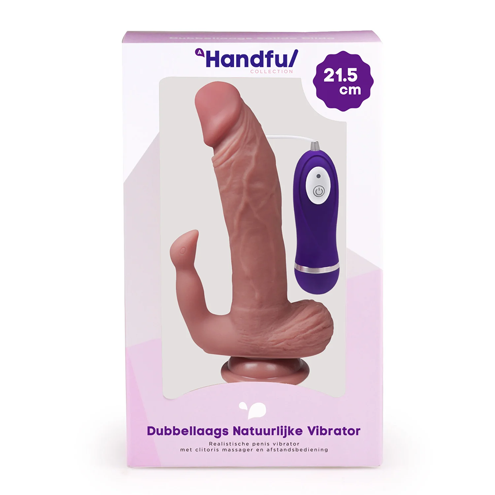 Handfull-Vibrator Met Zuignap 21,5 Cm