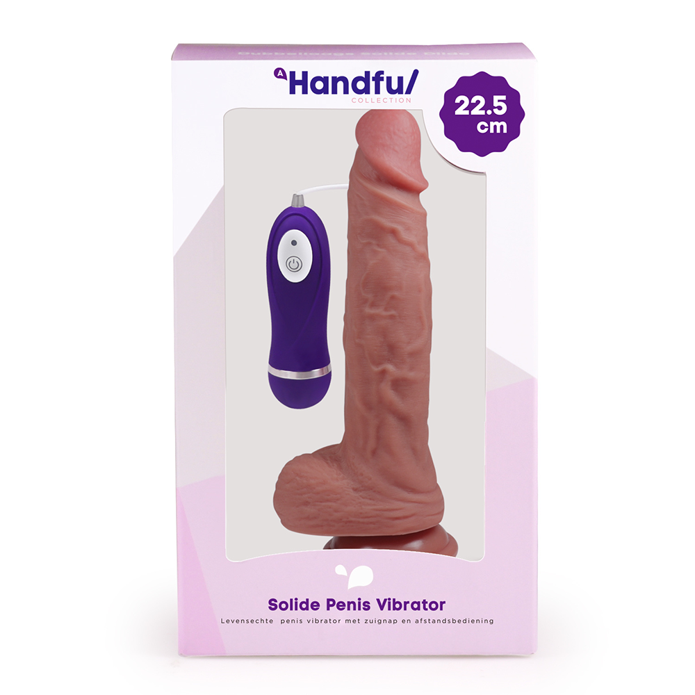 Handfull-Vibrator Met Zuignap 22,5 Cm