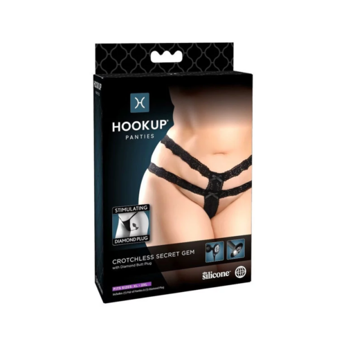 Hookup Panties-Crotchlees Gem Xl-Xxl