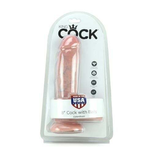 King Cock-8" With Balls Flesh