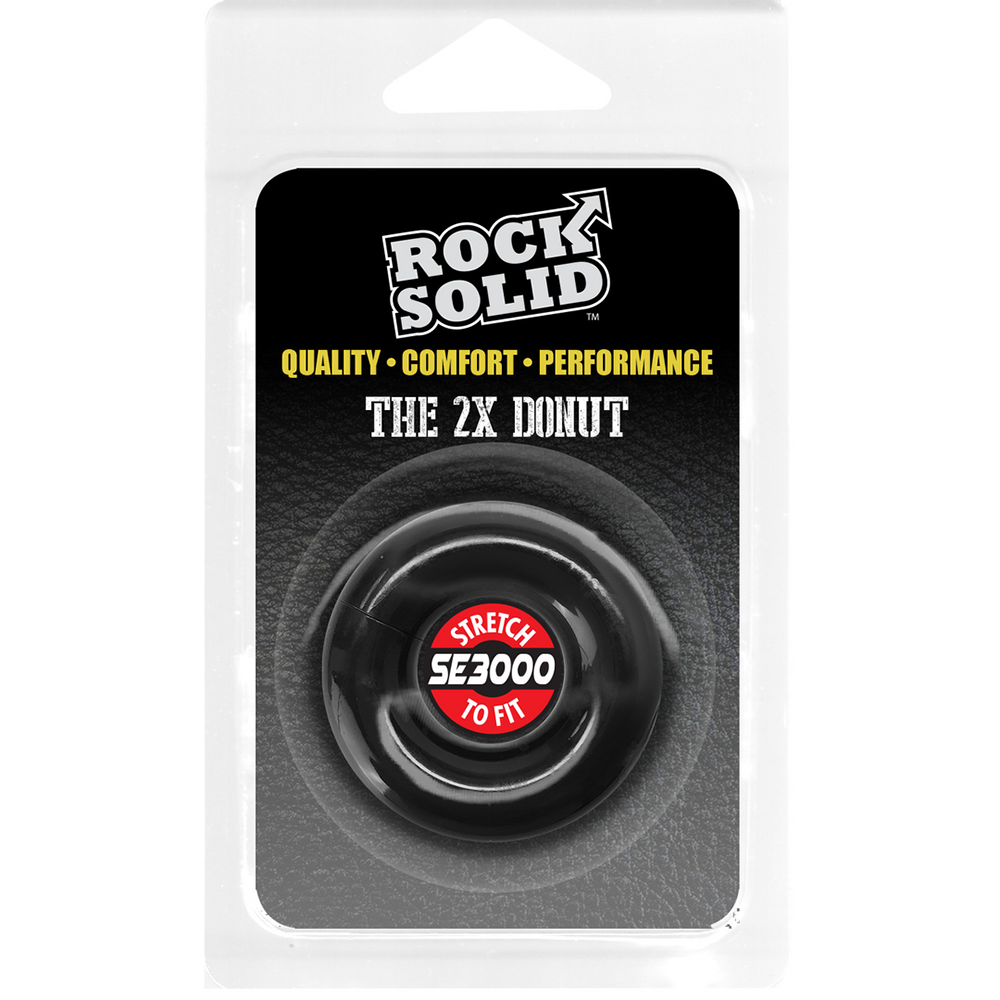 Rock Solid-The 2X Donut - Cockring Zwart