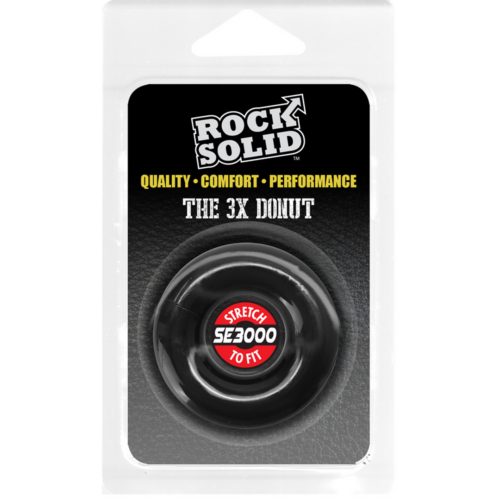 Rock Solid-The 3X Donut - Cockring Zwart