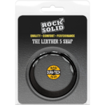 Rock Solid-The Leather 5 Snap - Leather Cockring