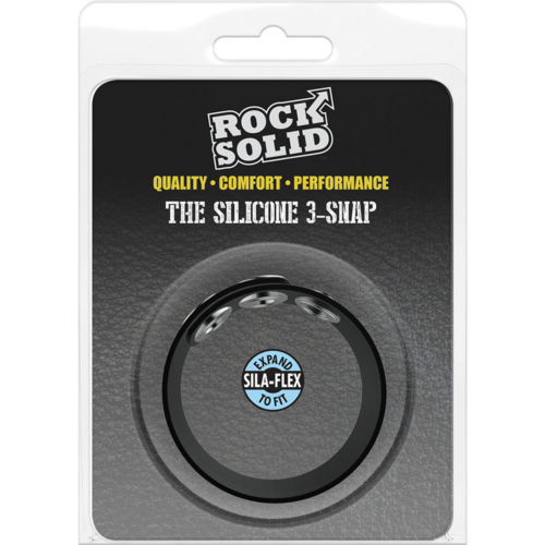 Rock Solid-The Silicone 3 Snap - Cockring