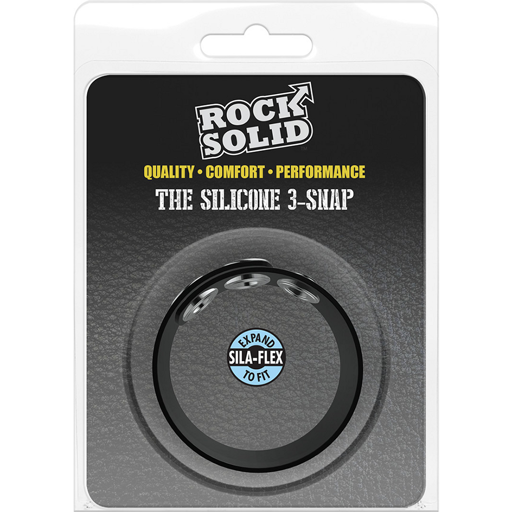 Rock Solid-The Silicone 3 Snap - Cockring