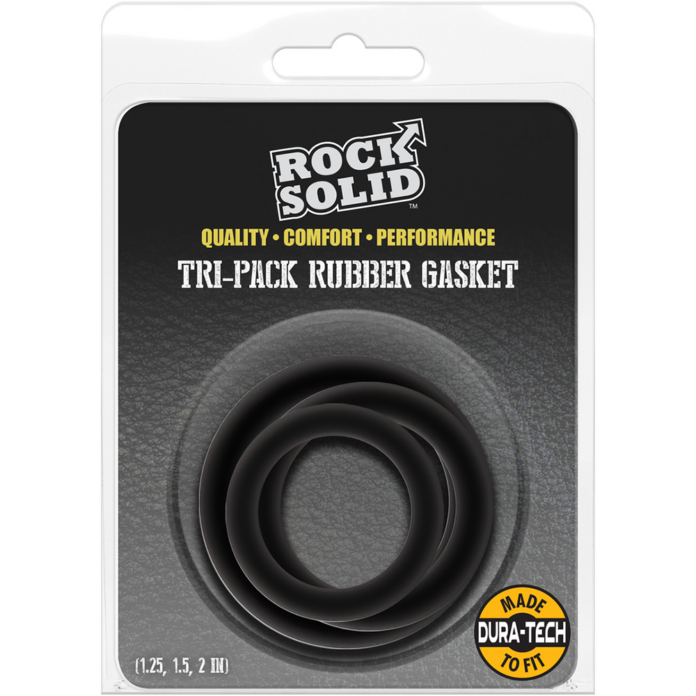 Rock Solid-Tri-Pack Rubber Gasket - Cockring Set