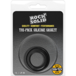 Rock Solid-Tri-Pack Silicone Gasket - Cockring Set Black