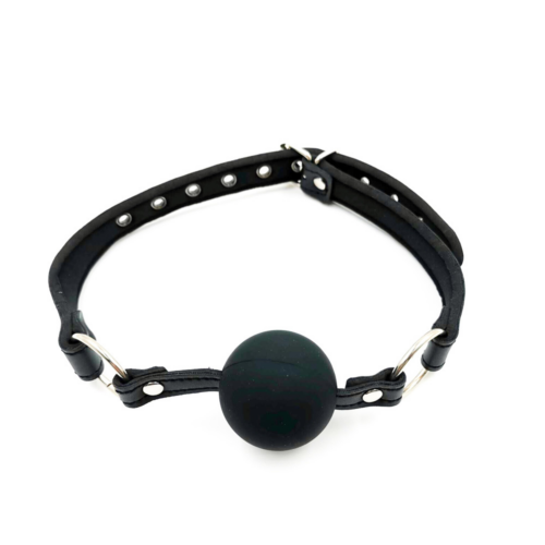 Xxxite-Siliconen Ball Gag Met Lederen Riem