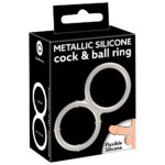 Y2t-Metallic Silicone Cock And Ball Ring