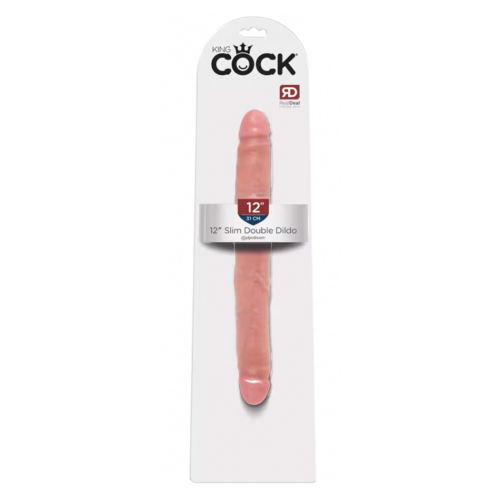 King Cock-12" slanke dubbele dildo