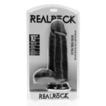 RealRock-Extra Thick Straight with Balls 10" / 25,4 cm - Black