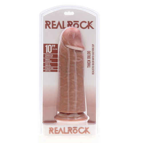 RealRock-Extra Thick Straight without Balls 10" / 25,4 cm - Tan